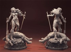 1/6 37cm Red Sonja 3D print figure Model Kit Unpainted Unassembled Garage Kit