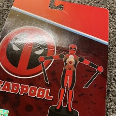 2018 San Diego Comic Con Debut Deadpool & Cable Wooden Puppet #983/1500 Marvel