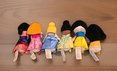 Plush Disney Princess Stylized Mini 6” Bean Plush Lot of 6