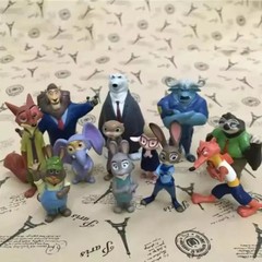 12PCS Zootopia Action Figures Judy Hopps Nick Wilde Animal Toy Gift Set