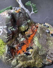 Lava Light Up Action Figure Base Custom Designed 7″x 10″ Diorama Tabletop Gaming