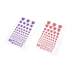 2Pcs Transforming Robot Sticker Symbol Sticker Decal for Kids Deformation Toy