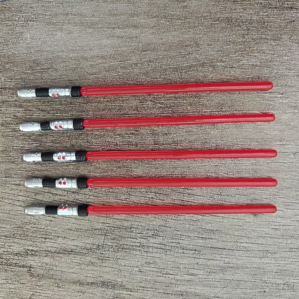 Lot of 5pcs 1:12 Scale Star Wars Red Lightsaber Sword Weapon for 6″ Figure