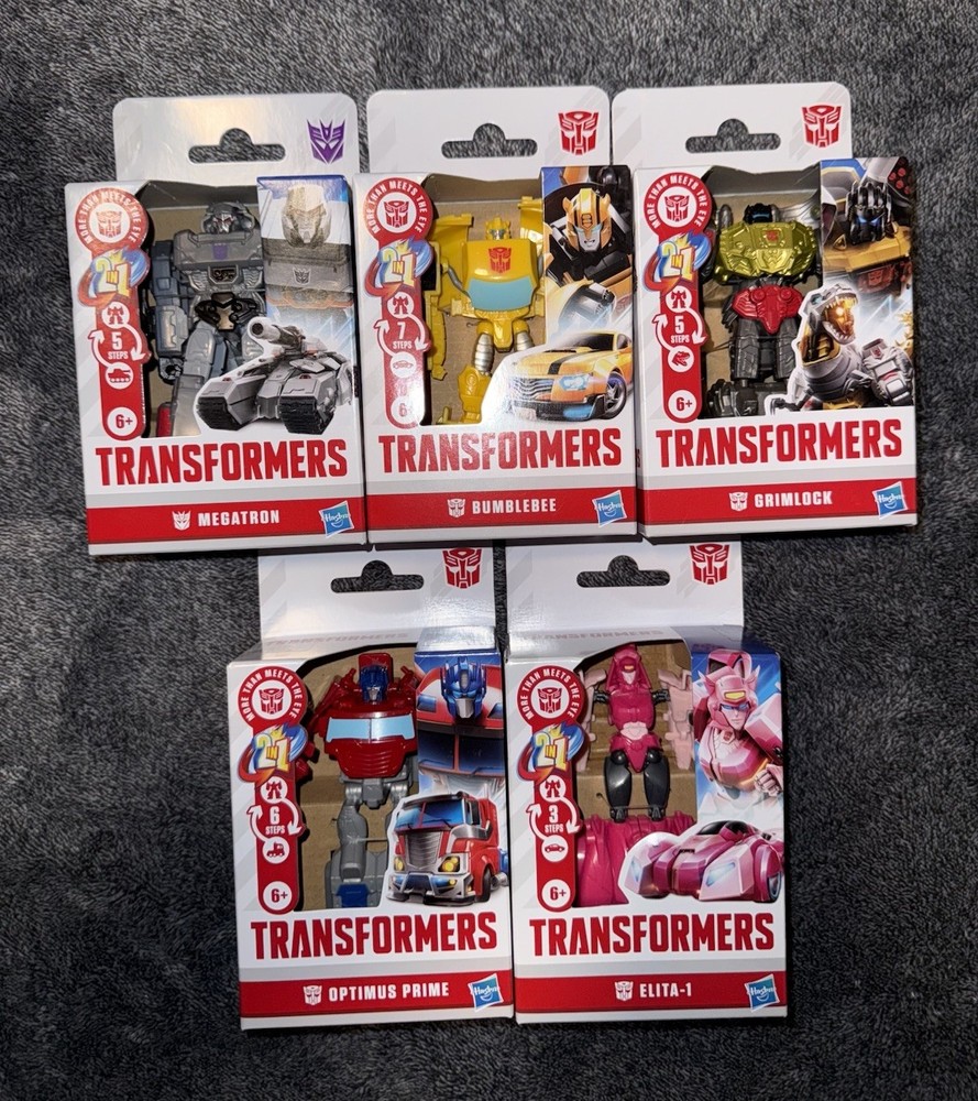 Transformers 2-in-1 Mini Figures Set of 5 | Hasbro New