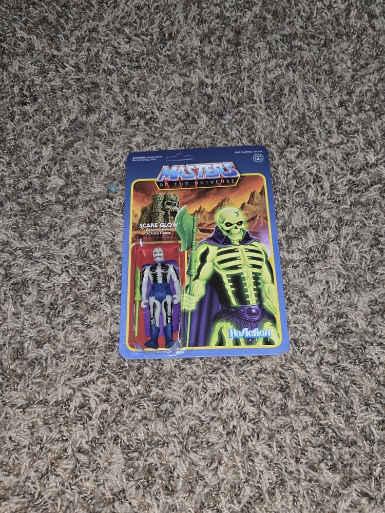 Masters of the Universe Clear SCARE GLOW 3.75″ Super7 Reaction Figure – MOC MOTU