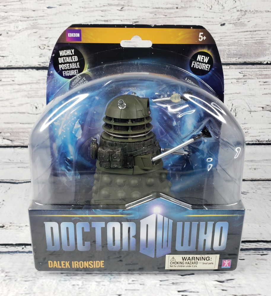 Doctor Who Army Green Dalek Ironside Blackout Ear Light Covers 5″ Figure – New