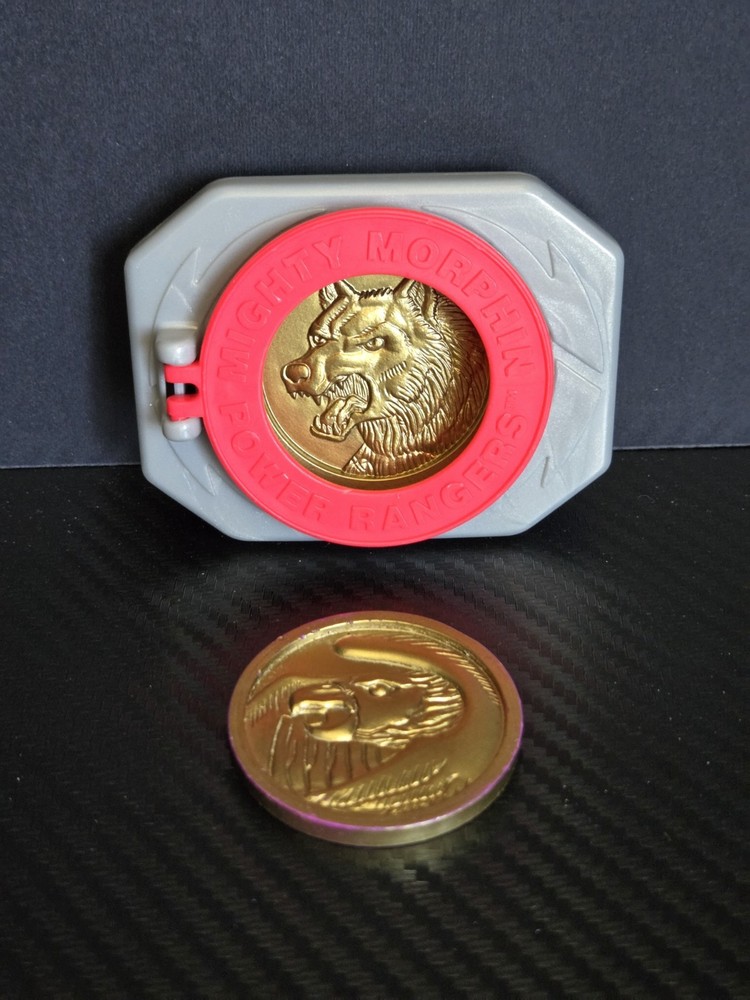 1995 Mighty Morphin Power Rangers Morpher Belt Buckle and 2 Coins McDonald’s