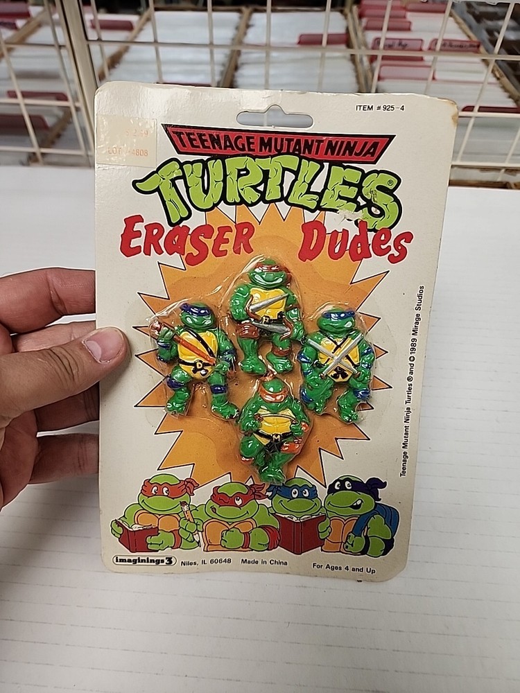 1989 Mirage Teenage Mutant Ninja Turtles Eraser Dudes New In Package