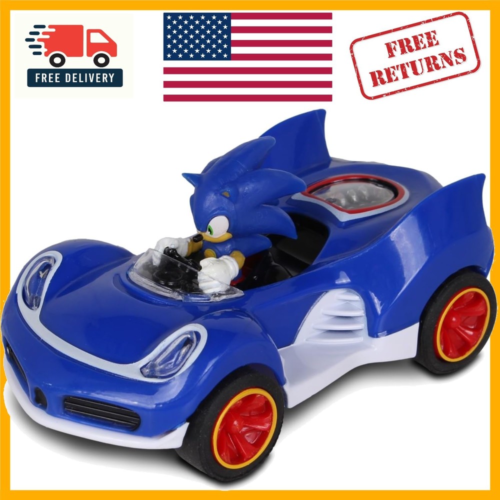 Sonic The Hedgehog Pull Back Racer – No Batteries Required, Perfect Gift