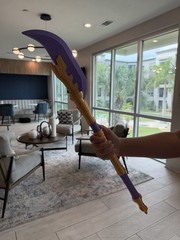 Demon Hunters Mira Spear Gokdo | 3D Printed Purple Gold Cosplay Prop Collectible