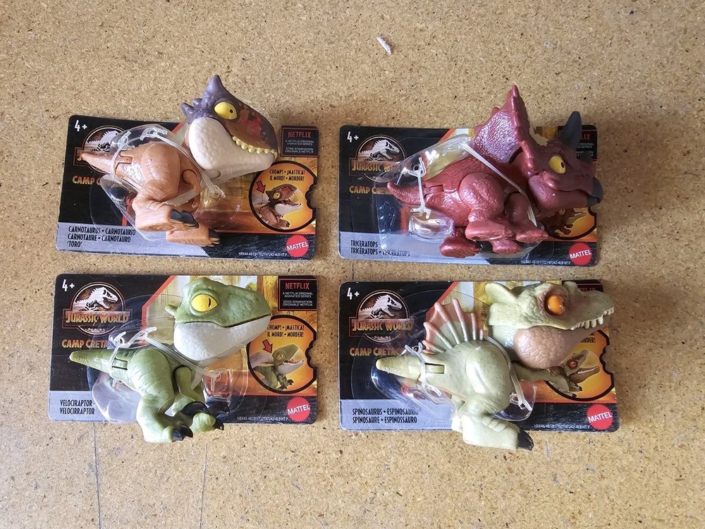Jurassic World Camp Cretaceous Snap Squad Set of 4, NEW MUST SEE!
