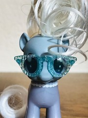 My Little Pony SILVER SPOON G4 3″ Brushable, Replacement Blue Glasses, Refurbish