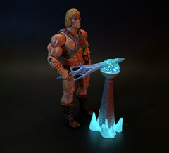 GITD Custom Castle Grayskull Orb and Tall Holder by He-Bro