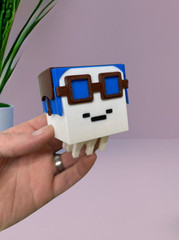 Articulated Pixel Happy Ghast, Ghast, Flexi Toy, 3D Printed