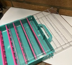 Shopkins Collector’s Case Season 5 Teal Pink Display Storage Holds 60 Moose Toy