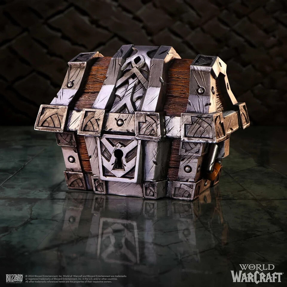 Nemesis Now World of Warcraft Silverbound Treasure Chest Box 10.5cm, Resin, Silv