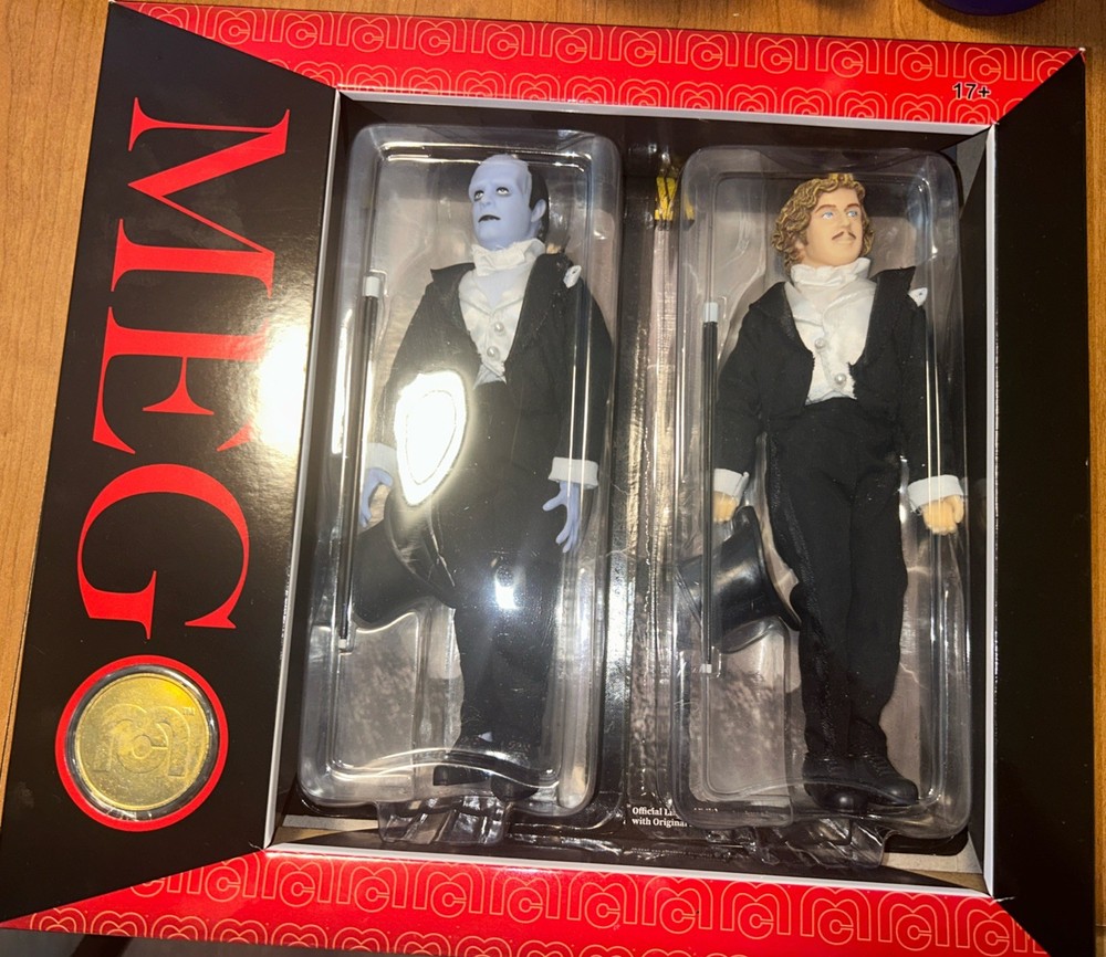 MEGO Young Frankenstein 2 Figure Set WILDER BOYLE EXCLUSIVE Horror NEW w/Coin