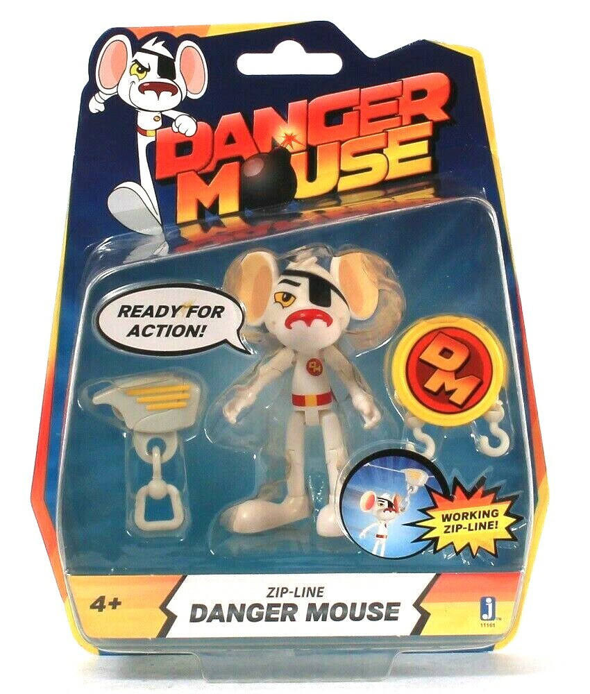 1 Count Jazwares Zip Line Danger Mouse Ready For Action Figure Age 4 Years & Up