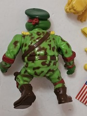 Vintage 1991 TMNT Raph the Green Beret 100% COMPLETE! Military Mutants Turtles