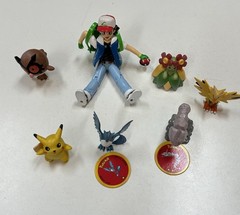 Pokemon Figure Lot Ash Ketchum Pikachu Hoothoot Articuno Zapdos Bellossom Onix