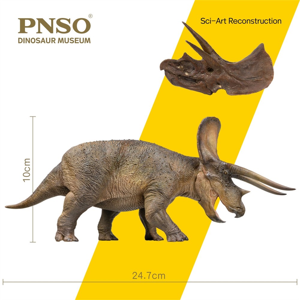 PNSO 1/35 New Version Triceratops Model Adult Children Toys Gift Dinosaur Figure