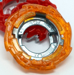 Beyblade B-105 Achilles Burst Auth. w/ QR Code Tomy Hasbro red silver gold