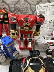 Power Rangers Megazord Lot HUGE Tigerzoid Thunderzoid Helmets Swords