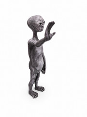 Grey Alien Figurine 18cm Puck UFO Sci-Fi Collectible Close Encounters Inspired