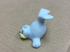 1997 Pokemon Finger Puppet Red Tongue Seel Figure Catch em All Nintendo Bandai