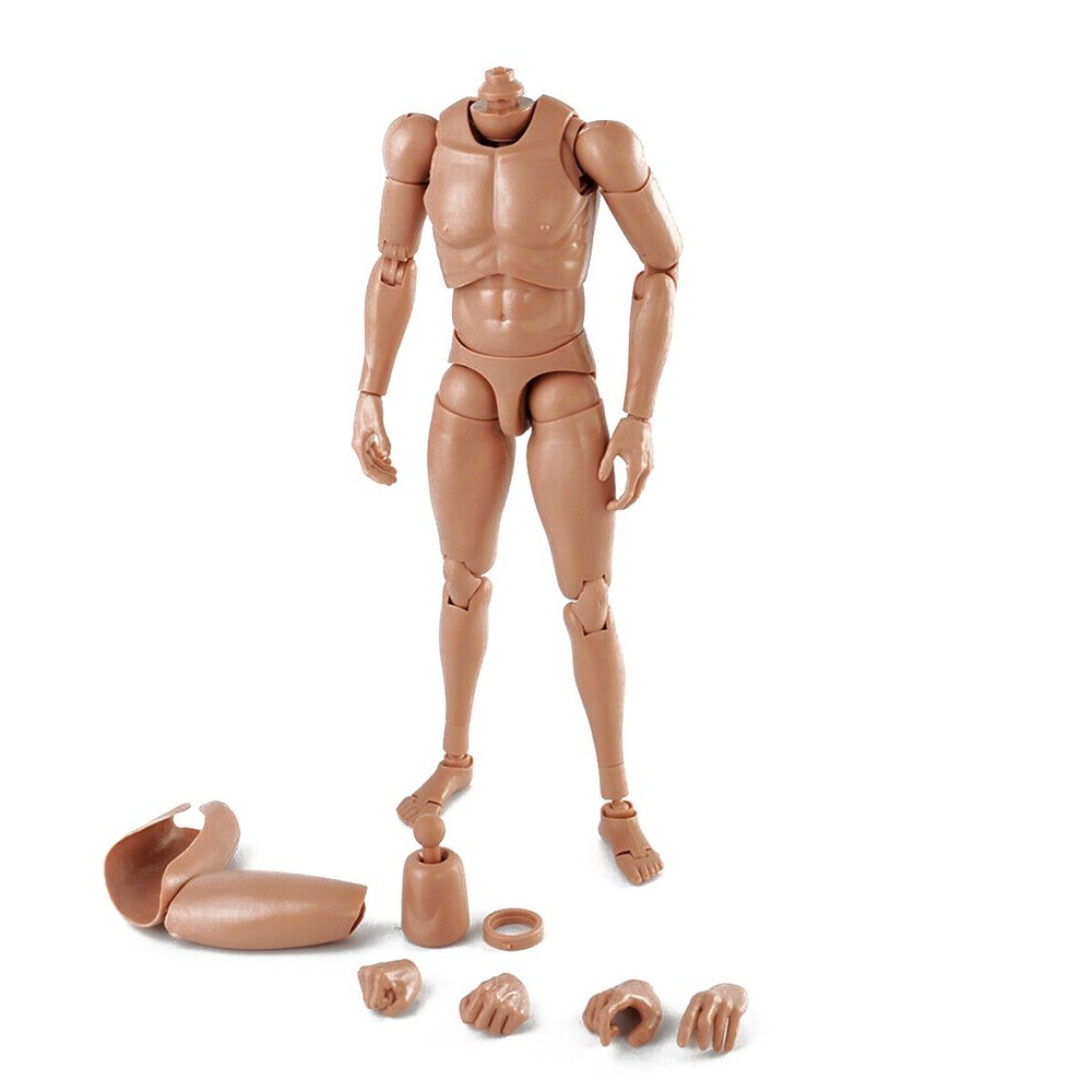 MX02-A 1/6 Scale Caucasian Male Action Figure Neck Body Model 12inch Suntan Skin