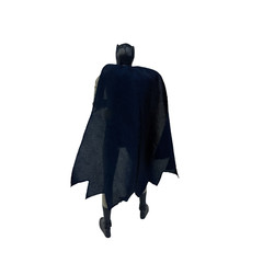 Mattel Batman DC Comics Action Figure Gray Black Cape Yellow Belt Plastic 6.5 In