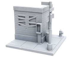 Street Corner Diorama Backdrop Brick Wall 1:12 1:18 3D Printed 6 or 4 Inch