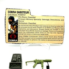 1984 GI JOE Cobra FIREFLY v1 w/ File Card Hasbro ARAH Vintage Nice