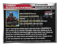 2015 Cobra Iron Grenadier v8 FILE CARD modern 50th Spanish/Portuguese GI Joe JTC