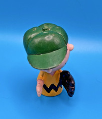 Vintage Charlie Brown Baseball Glove Green Hat 1950 Peanuts Figure