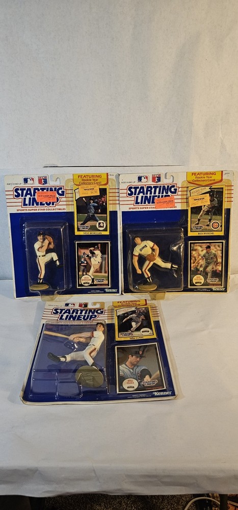 Kenner 1990 Starting Lineup Will Clark San Francisco Giants MLB Figures Lot Of 3