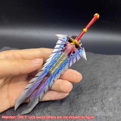 New Hand-painted 1/12 Big Sword Knife Weapon Model For 6″ Action Figure Body