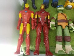Lot Of 7 Action Figures Tall Hard Plastic Posable 11″ & Larger See Pics