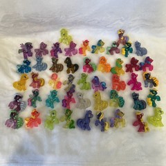 My Little Pony Blind Bag Lot of 47 Mini 2″ MLP Figures w/ Glitter & Transparent
