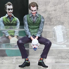 Dark Knight Joker Sitting Figure 24cm DC Heath Ledger PVC Collectible Model Toys
