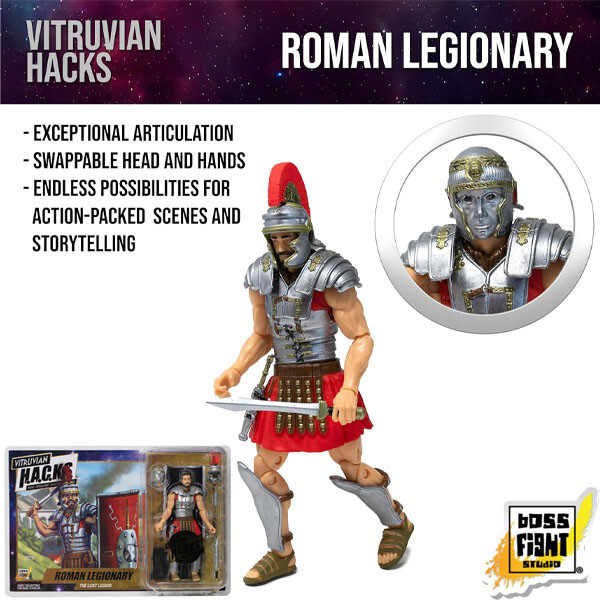 Boss Fight Studio Vitruvian H.A.C.K.S. Roman Legionary Lost Legion 1:18 Figure