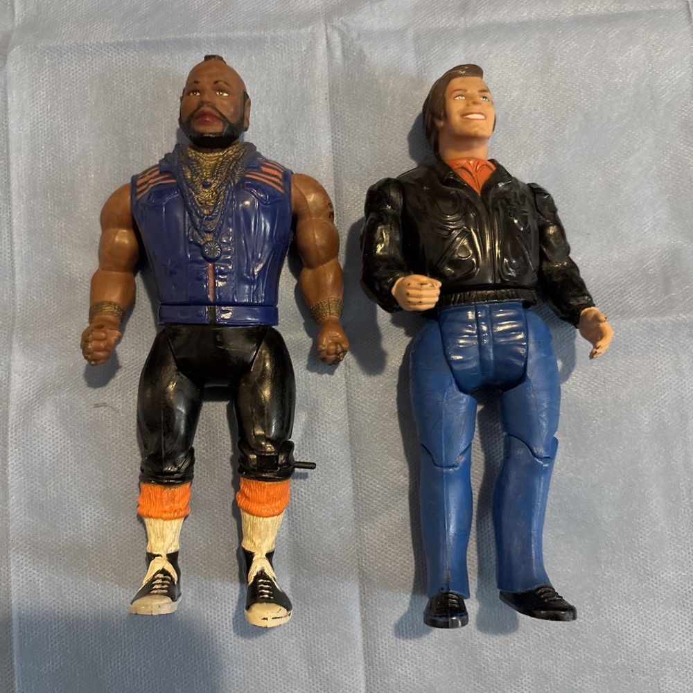 The A-TEAM 1983 Set B.A. Baracus & Face Man Galoob vintage lot RARE TV show MR T
