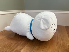 Crayon Shin-chan Very Fluffy Plushy Shiro Lying Down Banpresto approx 35cm NEW