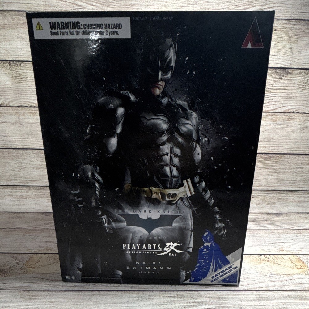 Play Arts Kai Batman No. 01 The Dark Knight Black Metallic Version NIB