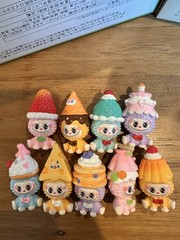Mini Flocking Figures 5cm Cute Gift DIY Decor Toys Kawaii Desert Series 9pcs set