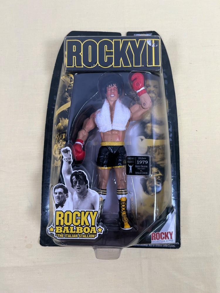 Rocky 2 ROCKY BALBOA Figure Post Fight (Bloody Towel) Apollo Creed Jakks -010