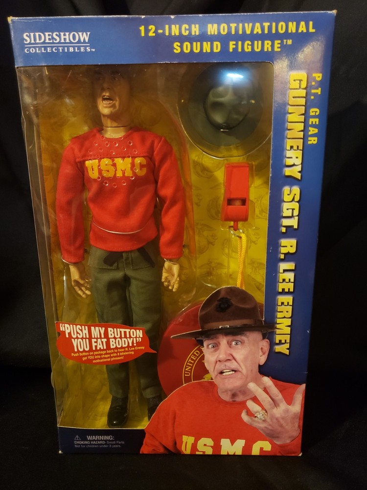 2006 Sideshow Exclusive Gunnery SGT. R. Lee Ermey PT Gear 12” Talking figure New