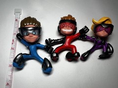 Ninja kidz Clubz Kids Action Figure Lot Of 3 cyber