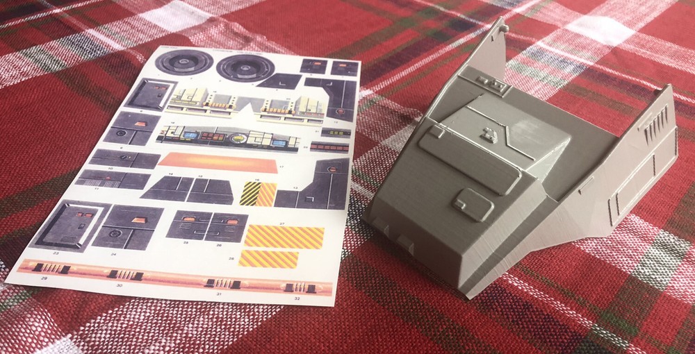 1981 Vintage Star Wars AT-AT Cockpit Canopy Reproduction Lid Part With Stickers