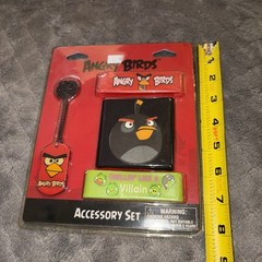 New Angry Birds Villian Accessory Sets Rubber Cuffs Wristbands Dog Tags Bomb Pig